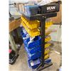 Image 2 : Mobile Rolling Steel Shelf With Plastic Bins Containing Assorted Fasteners And Hardware