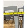 Image 2 : Gray 5-Tier Metal Shelving Unit with Wood Shelves