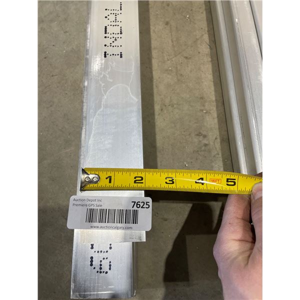 Lot of 3 Aluminum Rectangular Tubing Sections 2in x 1in x Assorted Lengths