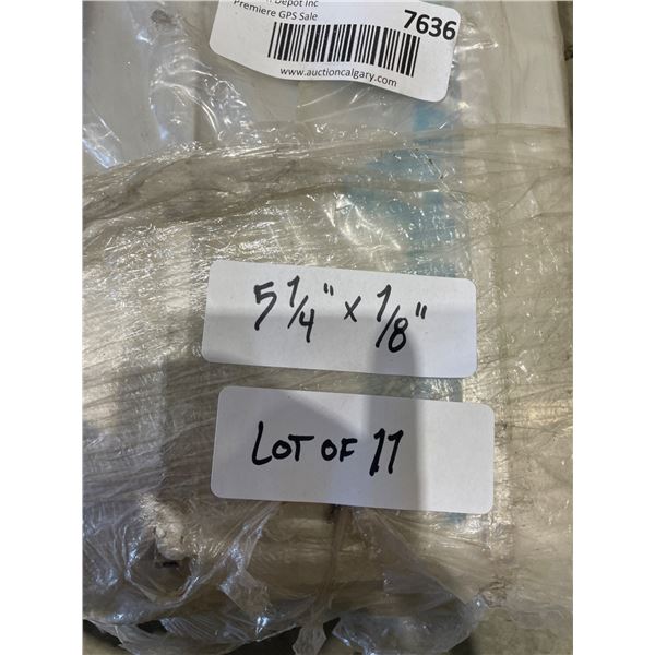 Lot of 11 Aluminum Panels, 5 1/4 in x 1/8 in