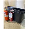 Image 2 : Fire Extinguishers and Assorted Garbage Bins