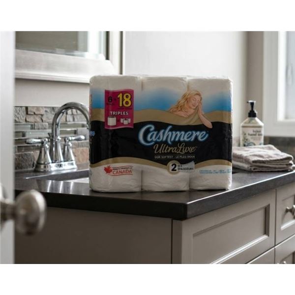 Cashmere UltraLuxe Toilet Paper, 6 Triple Rolls, 2-Ply