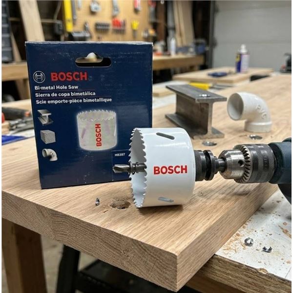 Bosch HB387 3 7/8 Inch Bi-Metal Hole Saw With Adapter Nut System