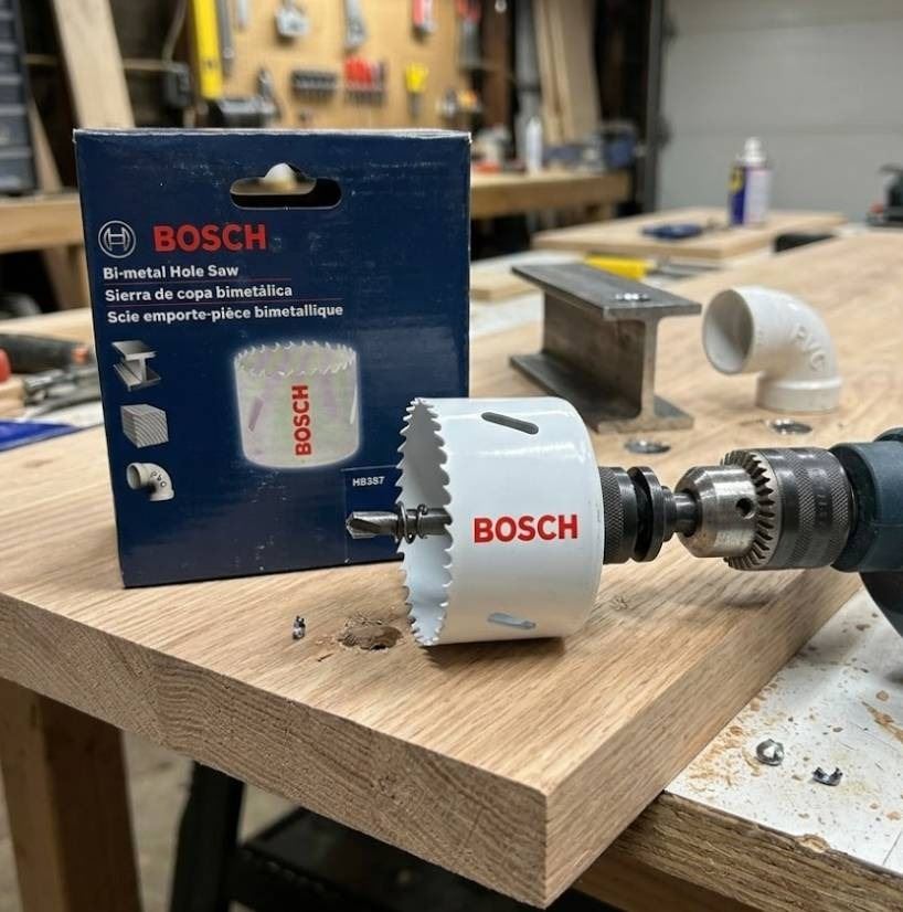 Bosch PCM38 3/8-Inch Bi-Metal Power Change Hole Saw Mandrel – One Mandrel Fits Multiple Saws, Fast Cutting In Metal & Wood