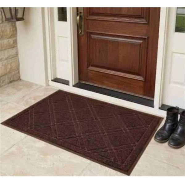 SlipToGrip Brown Doormat 35 x 23 Inches With Waterproof Surface