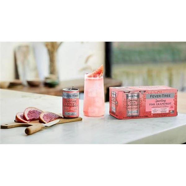Fever-Tree Sparkling Pink Grapefruit - 8 Cans of 150mL Each