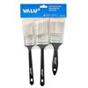 Image 1 : Valu+ Paint Brush Set, 3 Pieces, 1 Inch to 2 Inch Sizes