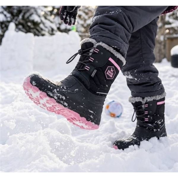Eddie Bauer Kids' Black/Pink Winter Boots, Size 3