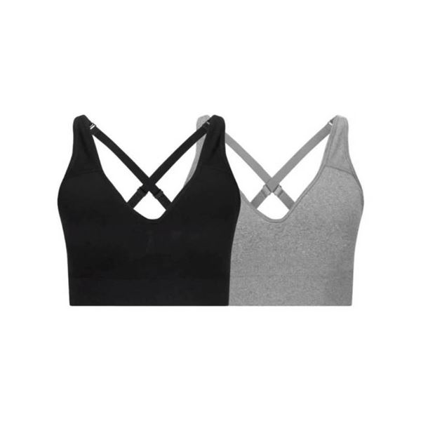 PUMA 2-Pack Sports Bra - Large, Seamless, Convertible Design
