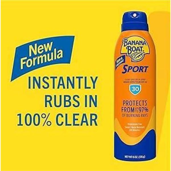 Banana Boat Ultra Sport SPF 30 High Endurance Sunscreen Spray, 3-Pack
