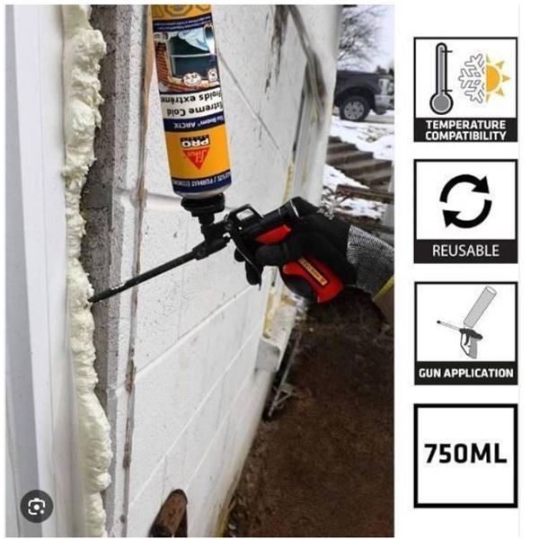 Sika Boom AS-PRO Spray Foam for Doors and Windows, 750 ml