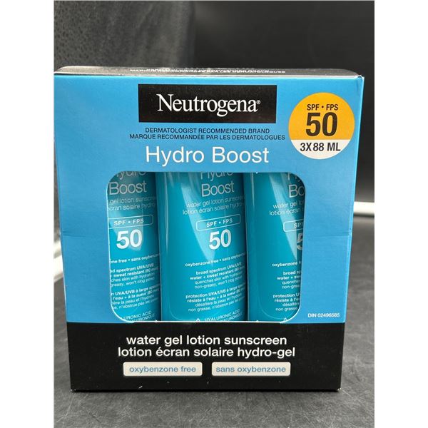 Neutrogena Hydro Boost Water Gel Lotion Sunscreen SPF 50, 3x88 mL