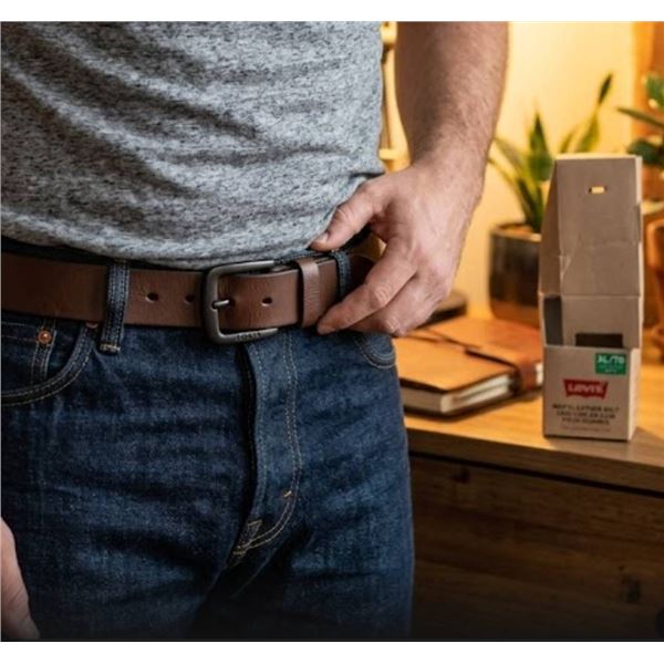 Levi's Men's Leather Belt, Brown, XL/TG, Fits Size 40-42 Pants