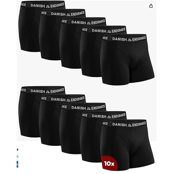 Danish Endurance Classic Trunks 10-Pack 2XL
