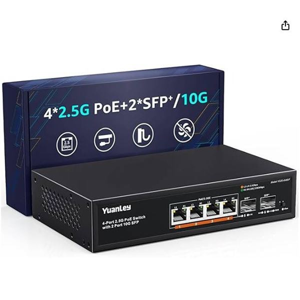 YuanLey 6-Port 2.5Gbps Ethernet Switch