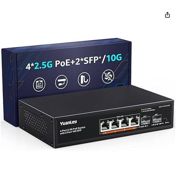 YuanLey 6-Port 2.5Gbps Ethernet Switch