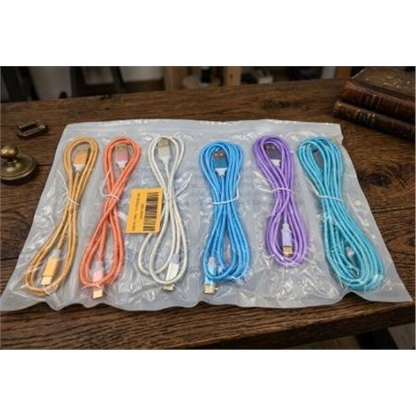 6 USB-C Charging Cables