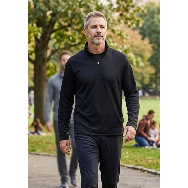 Greg Norman Black Quarter-Zip Pullover Size Small