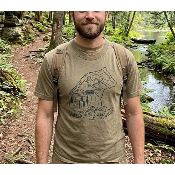 River Wear T-Shirt With Jasper Canada Design, Size Small