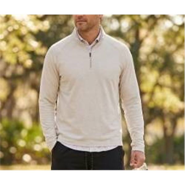 Shark Performance Quarter-Zip Pullover in Gray, Size Small