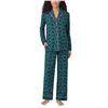 Image 1 : Room Service Women's Shawl Collar Pajama Set Size Medium