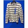 Image 2 : Tommy Hilfiger Beige and Navy Blue Striped Sweater, Size L/G