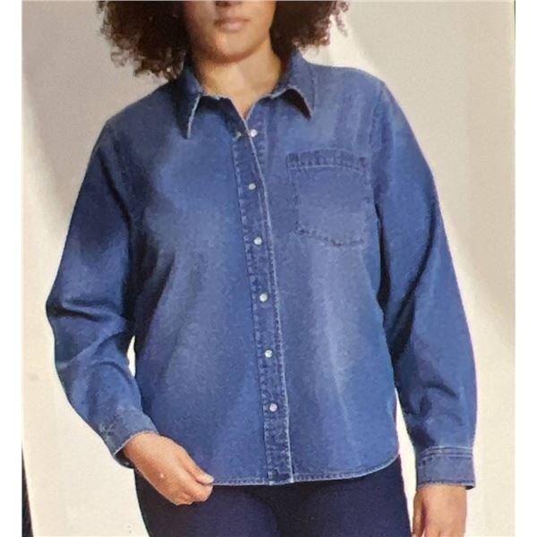 Lucky Brand XL Denim Shirt, Model D31, Women's Long Sleeve