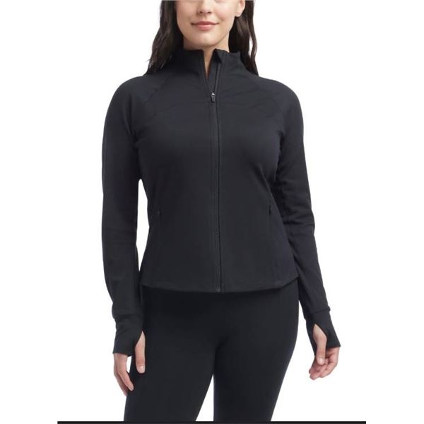 Danskin Full-Zip Black Jacket, Small/Petite,Â