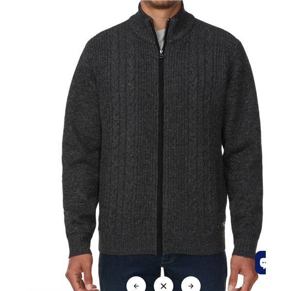 Buffalo David Bitton Full-Zip Knit Sweater, Size Large (L/G)