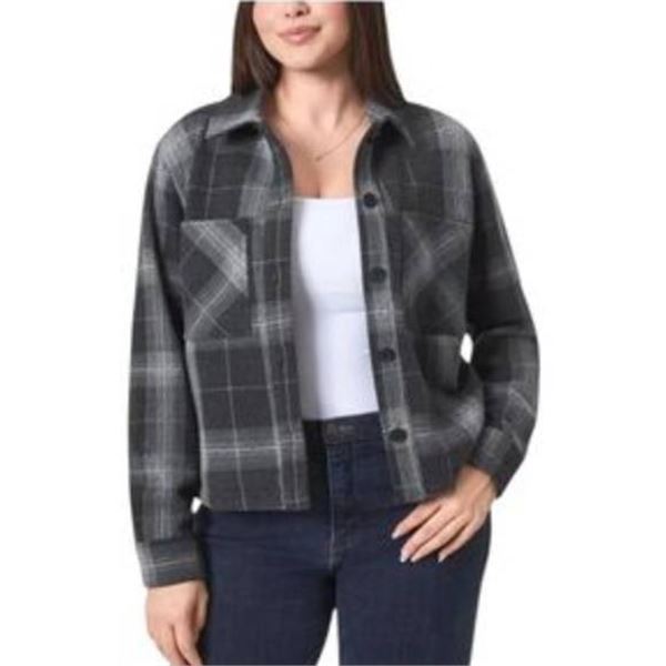 Mondetta Size XS Plaid Jacket in Black and White