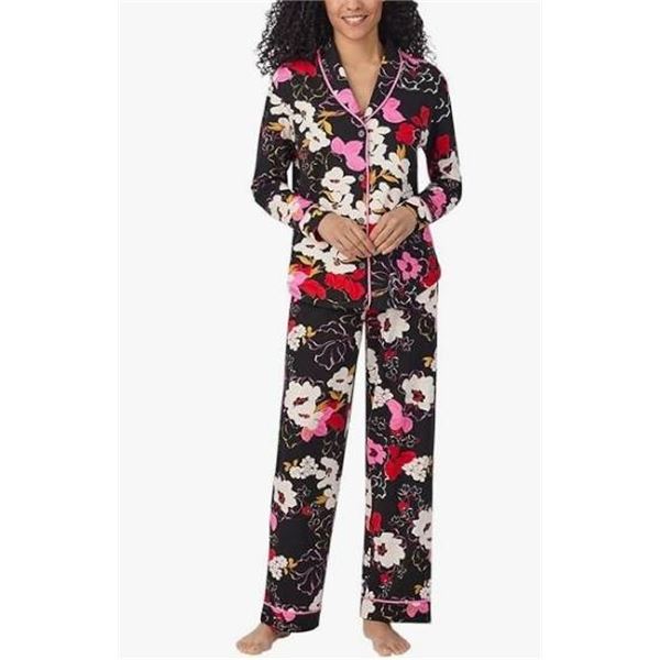 Room Service Floral Pajama Set with Pink Accents â€“ Size M