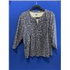 Image 2 : Lands' End Button Front Pintuck Top, Navy, Size Large