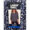 Image 3 : Lands' End Button Front Pintuck Top, Navy, Size Large
