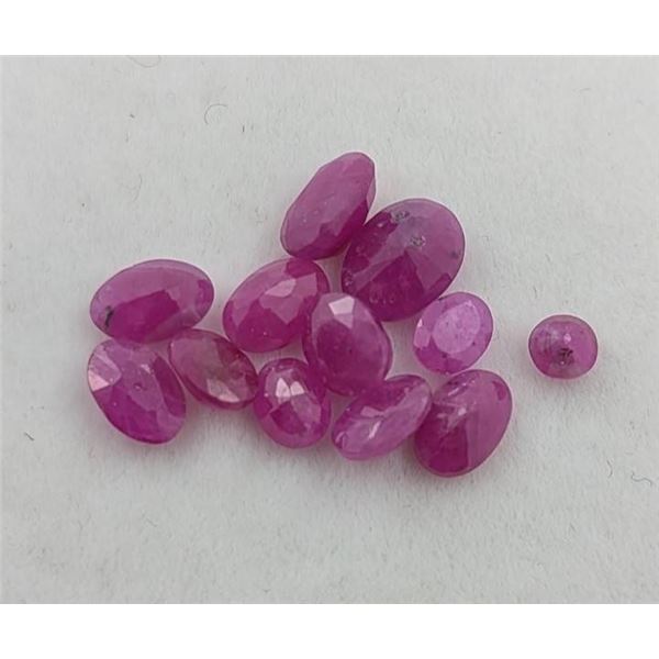 6.4 ct Certified Untreated Ruby gemstone Parcel ($7,680 Appraisal)