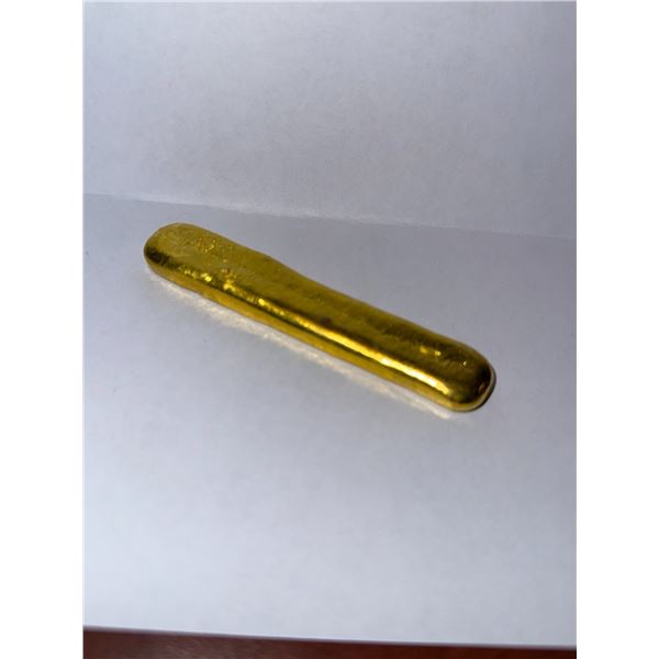 Hand Poured Ingot for Computer Pin recovery approx 1.3oz - purity unknown