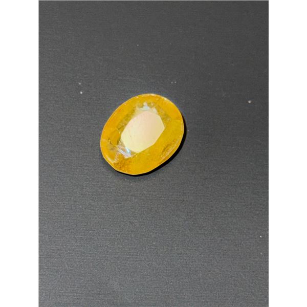 Natural Kashmir Oval Cut Yellow Sapphire, 6.60 ct with appraisal certificate $8190.00