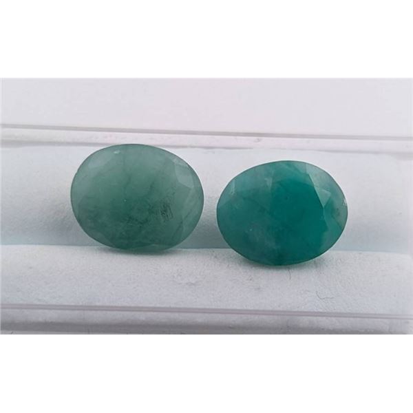 8.92 ct Certified Brazillian Emerald gemstone Pair ($6,800 Appraisal)