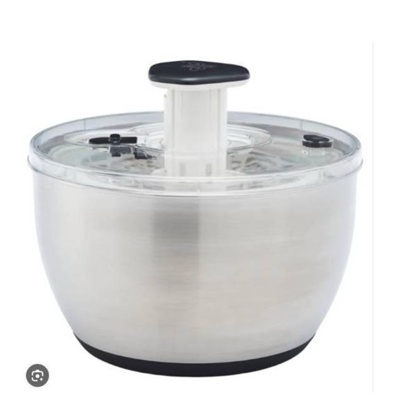 MU Stainless-Steel Salad Spinner with Multi-Functional Bowl