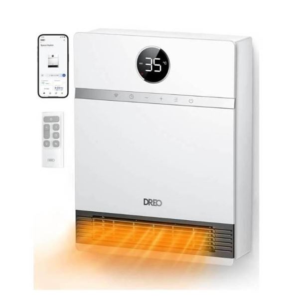 Dreo Smart Wall Mounted Heater With Thermostat And Plug Model WH715AS