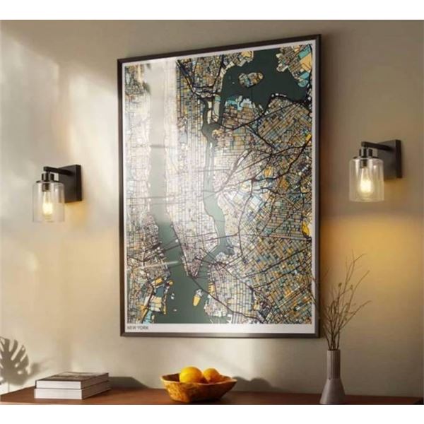 Globe Electric Rechargeable Glass Wall Sconce, 2-pack