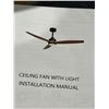 Image 5 : 3-Blade Black Ceiling Fan with48-Inch Diameter
