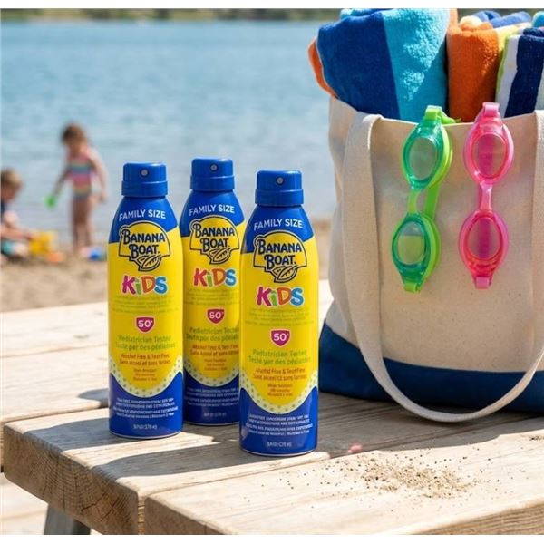 Banana Boat Kids SPF 50 Sunscreen Spray, 3-Pack, 170 g Each