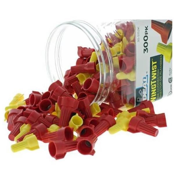 Lot of 2 - Ideal WingTwist Wire Connectors, 150 Pack, Red and Yellow