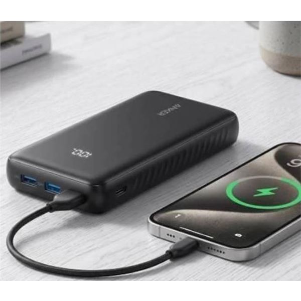 Anker Zolo Power Bank, 20000mAh, 30W USB-C, 1 USB-C, 1 USB-A