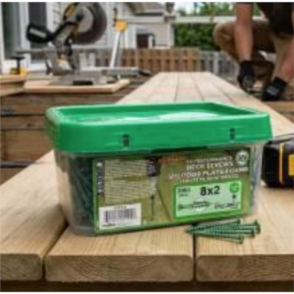 Precision Hi-Performance Deck Screws 8x2, 2000 Pieces - Green