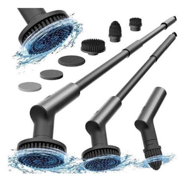 HOTO Cordless Spin Scrubber with 2000mAh Battery and Extendable Handle