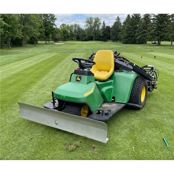 John Deere 1200A Bunker and Field Rake Tractor with Attachments