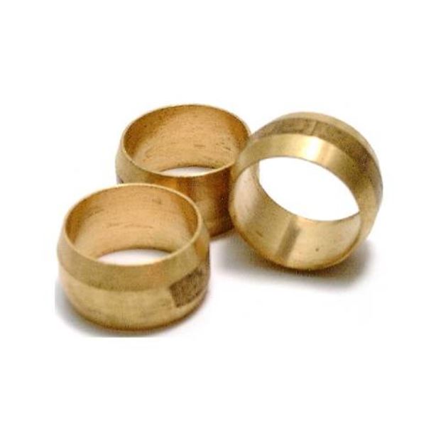 Lot of 2 - Master Plumber Compression Sleeves - Brass - Plumbing Fitting - 3/8-in dia 50 Count Each