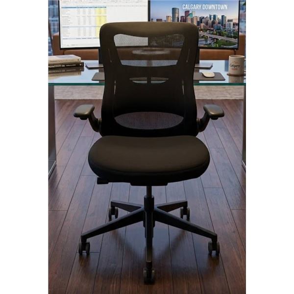 Office Task Chair with Mesh Back and Adjustable Armrests