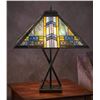 Image 1 : Stained Glass Table Lamp With Metal Base, Y20 Model